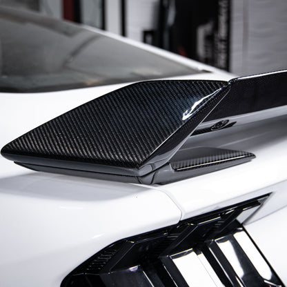 2024+ Mustang S650 Dark Horse Rear Spoiler Gloss Carbon Fiber 2pcs