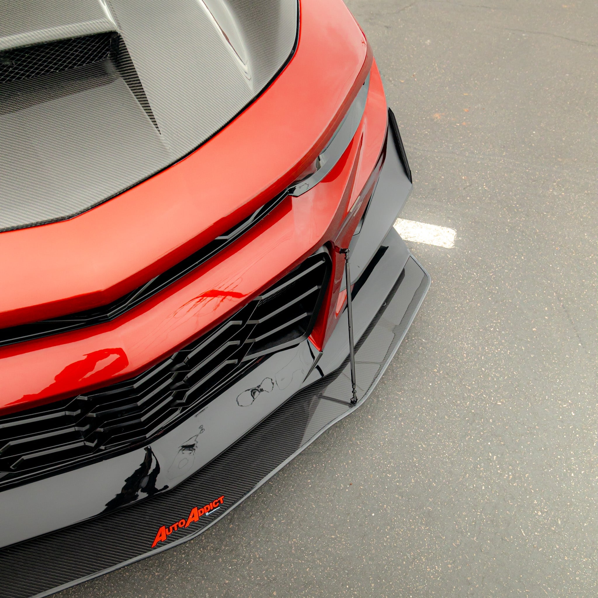2019-2024 Chevy Camaro SS/RS Carbon Fiber Extension Splitter with Rods