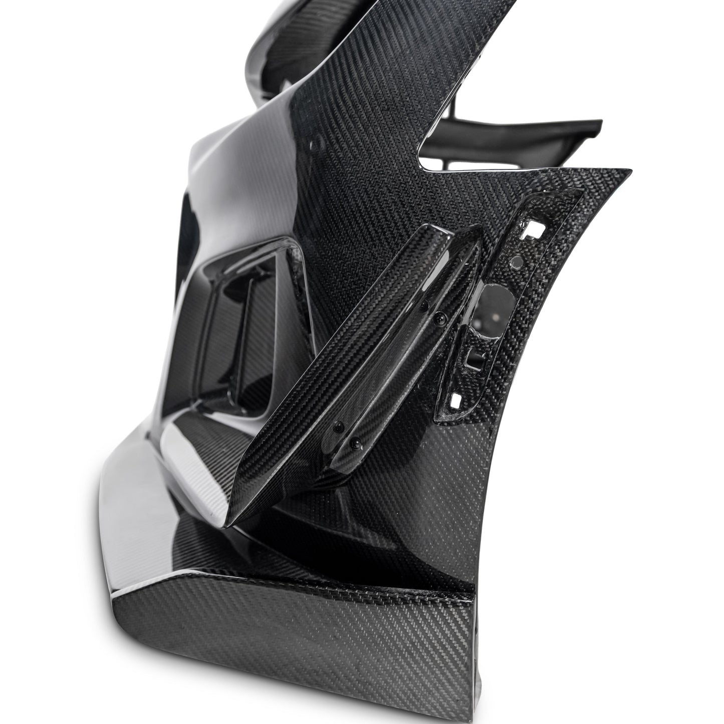 2019-2025 Chevy Camaro SS RS LT Black Panther ZL1 1LE 1PC Full Gloss Carbon Fiber Track Package Front Bumper Conversion for RS Headlights