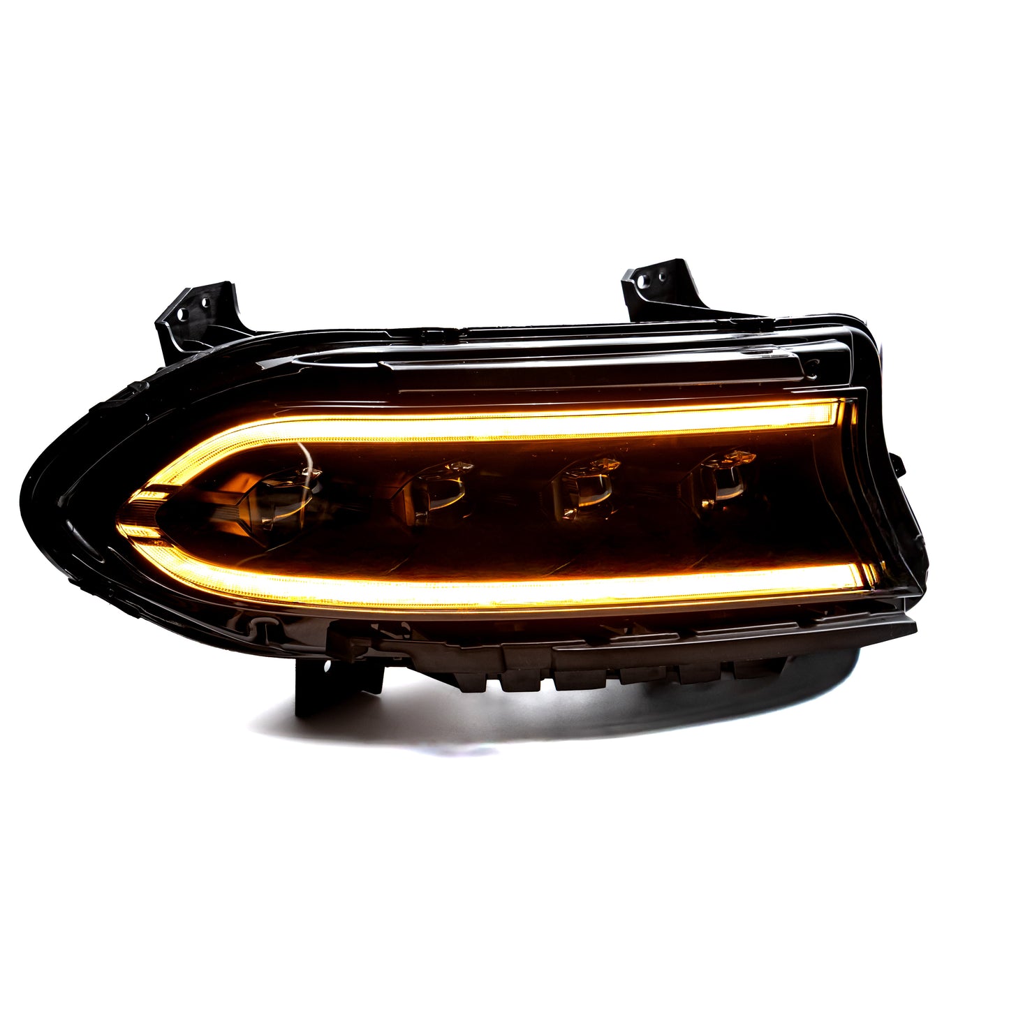 2015–2024 Dodge Charger Hellfire Projector LED Headlights w/ Switchback DRL & Amber Sequential Turn Signals