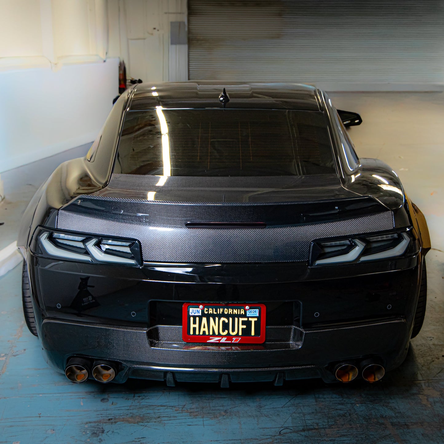 2014-2015 Camaro Type-X Double Sided Gloss Carbon Fiber Trunk W/ Integrated Spoiler
