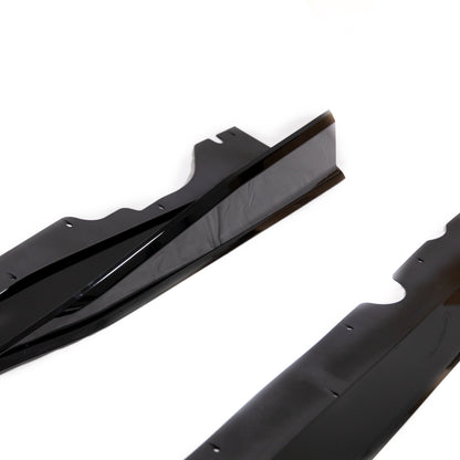 2020-2024 Corvette C8 Stingray Evo Style Side Skirts Gloss Black Pair