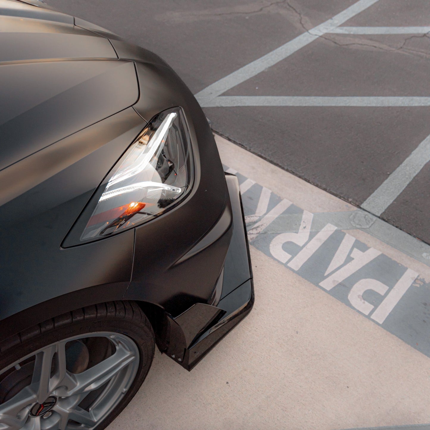 2020-2024 Corvette C8 Stingray Evo Style Front Lower Chin Splitter Gloss Black