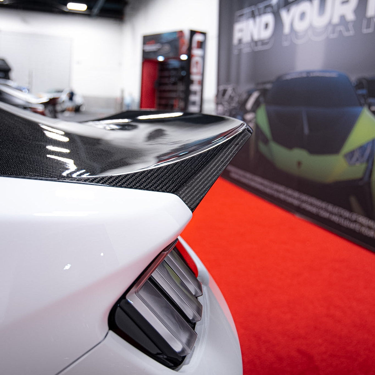2024 + Ford Mustang Type-X Double Sided Carbon Fiber Trunk W/ Integrated Spoiler