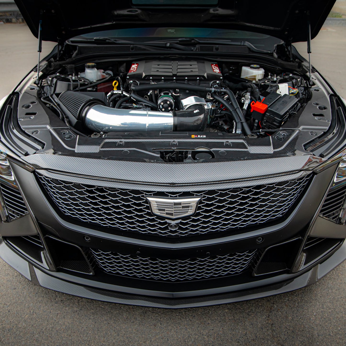 2025-2026 Cadillac CT5-V Blackwing Front Bumper Top Upper Shell Pre Preg Gloss Carbon Fiber Replacement