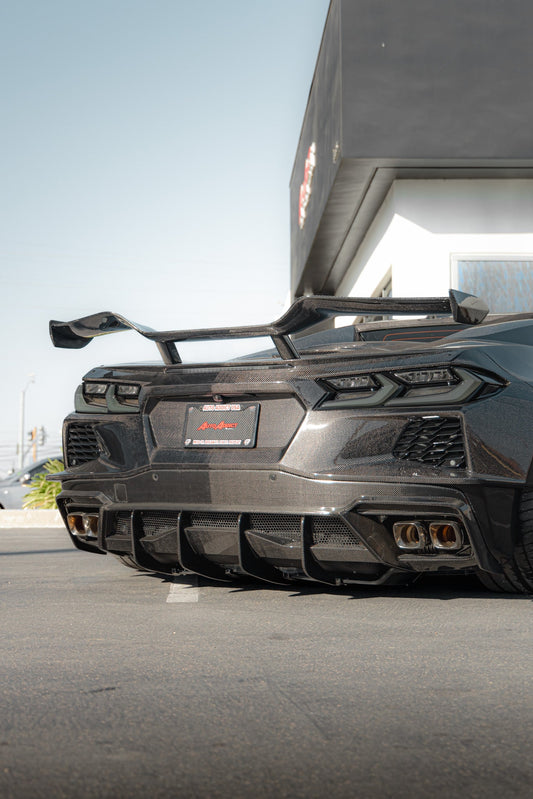 2020-2025 Corvette C8 Type-Z07 Style Carbon Fiber Rear Spoiler 1pc For Stingray