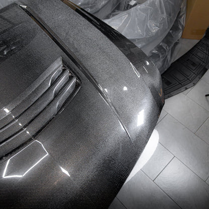 2022-2024 Cadillac CT5-V / Blackwing Type-SV Double Sided Gloss Carbon Fiber Hood