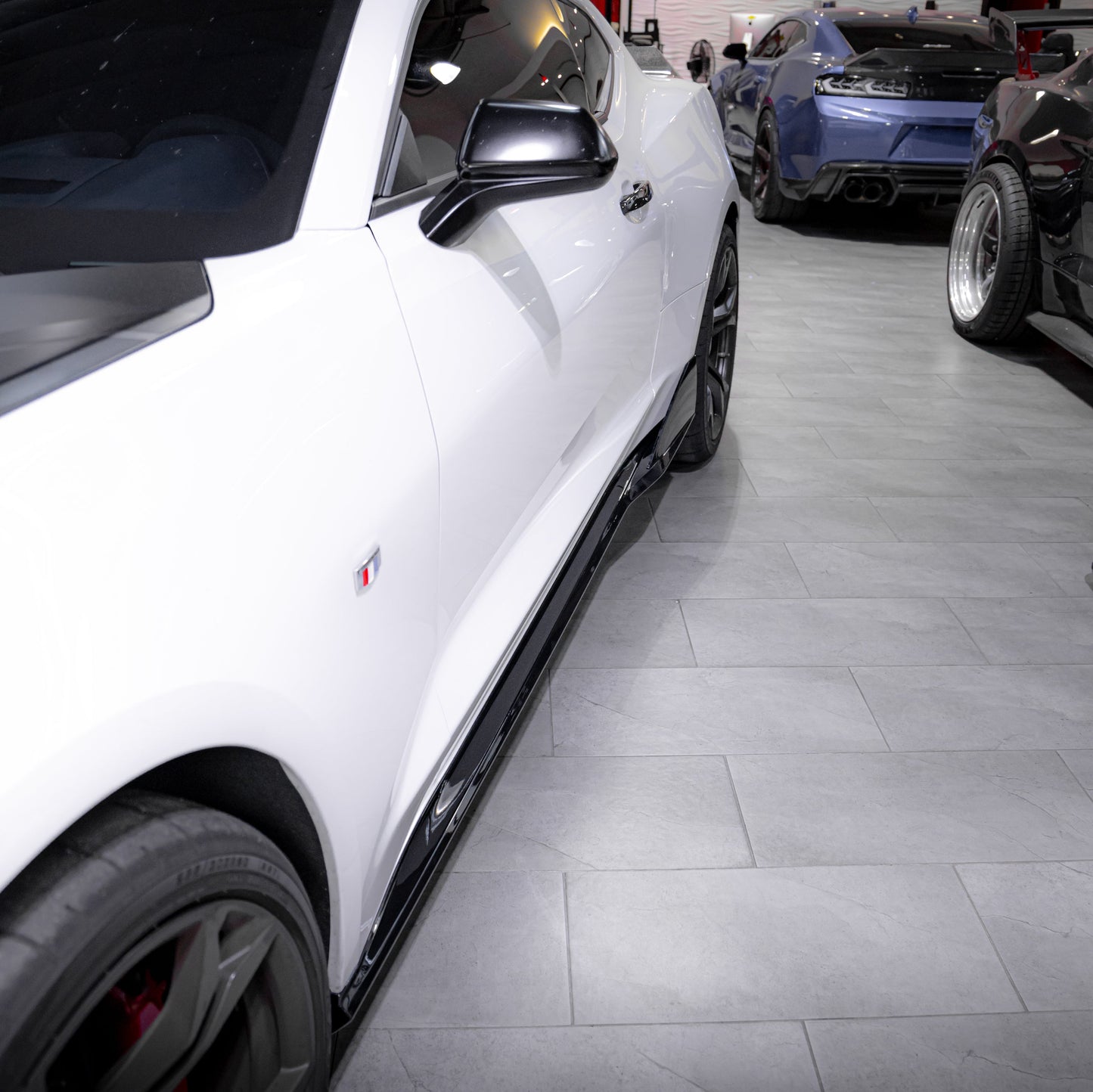 2016-2025 Chevy Camaro Evo Style Gloss Black Side Skirt Rockers SS/RS/LT