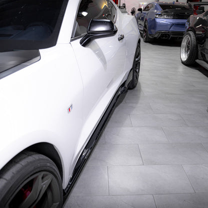 2016-2025 Chevy Camaro Evo Style Gloss Black Side Skirt Rockers SS/RS/LT