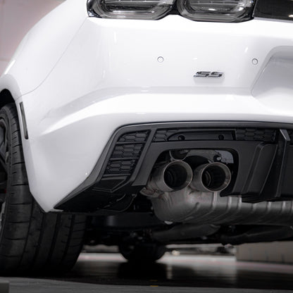 2016-2025 Chevy Camaro Evo Style Shark Fins Rear Diffuser Quad/Single Tips SS/RS/LT & ZL1 w/ Smoke Reflectors