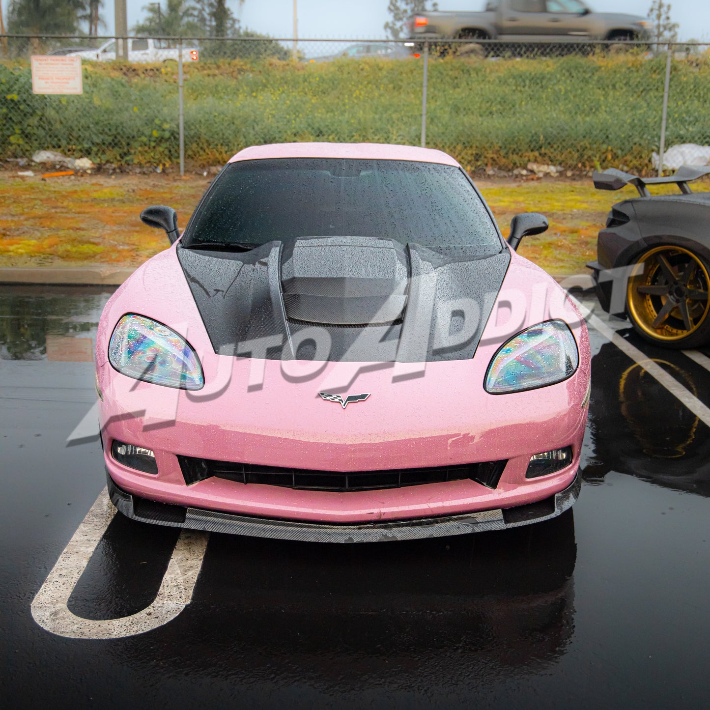 2005-2013 Corvette C6 Carbon Fiber ZR1-Style Double-Sided Vented Hood