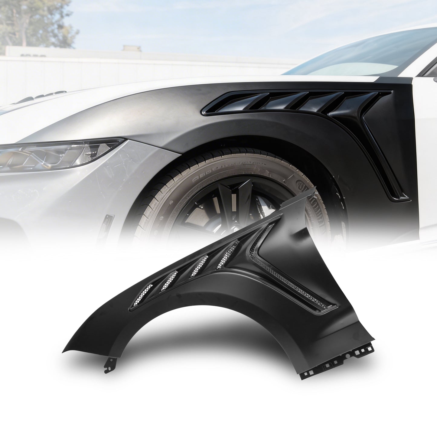 2024–2026 Mustang S650 EcoBoost / GT Type-GTD Aluminum Fenders w/ Functional Vent (Pair)