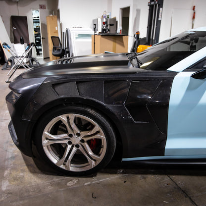 2016-2025 Camaro LT/RS/SS Type-LM Gloss Carbon Fiber Fenders Functional Vents Pair