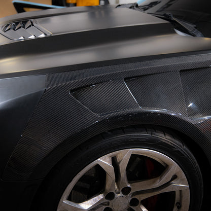 2016-2025 Camaro LT/RS/SS Type-LM Gloss Carbon Fiber Fenders Functional Vents Pair