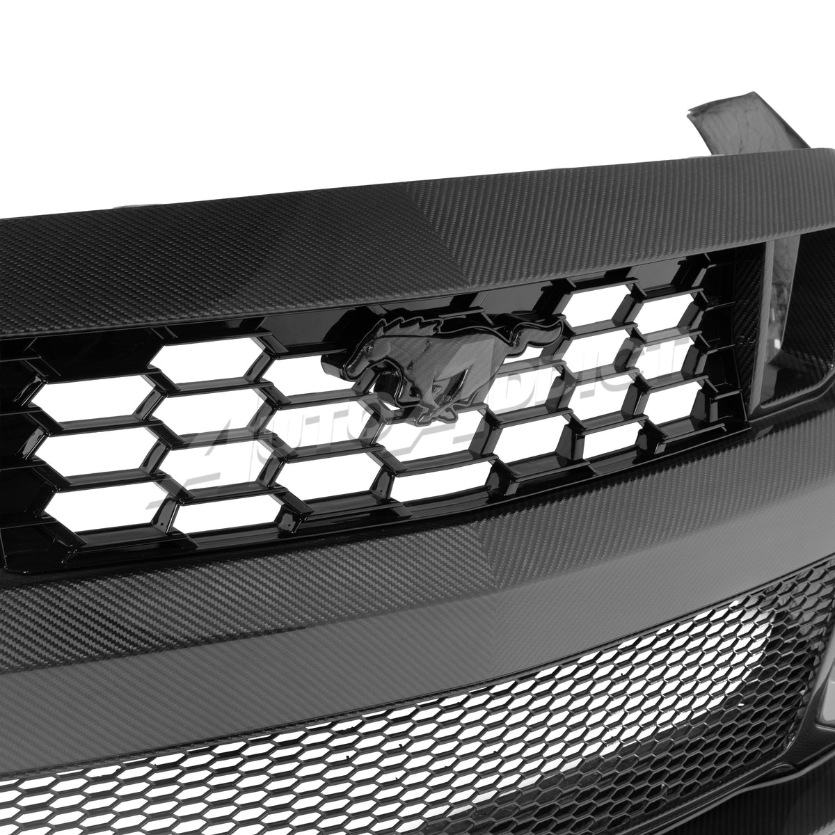 2024–2026 Mustang S650 Heritage SC™ V-Shaped Dry Gloss Carbon Fiber Bumper Kit Track Package