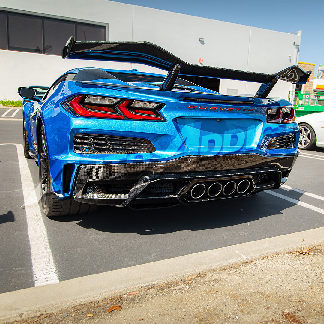 2023-2026 C8 Corvette Z06/E-Ray Z07 Carbon Fiber Rear High Spoiler w/ Integrated Upriser 1pc