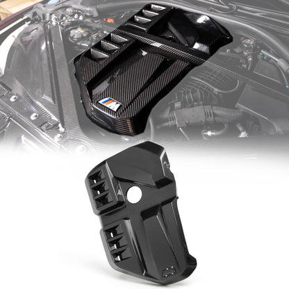 2021-2026 BMW G80 M3 G82 G83 Dry Gloss Double Sided Carbon Fiber Engine Cover Replacement