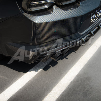 2019-2025 Camaro RS/SS/ZL1 Gloss Double Sided Carbon Fiber Rear Bumper w/Rear Diffuser Quad Tips 1pc