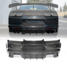2019-2025 Camaro RS/SS/ZL1 Gloss Double Sided Carbon Fiber Rear Bumper w/Rear Diffuser Quad Tips 1pc