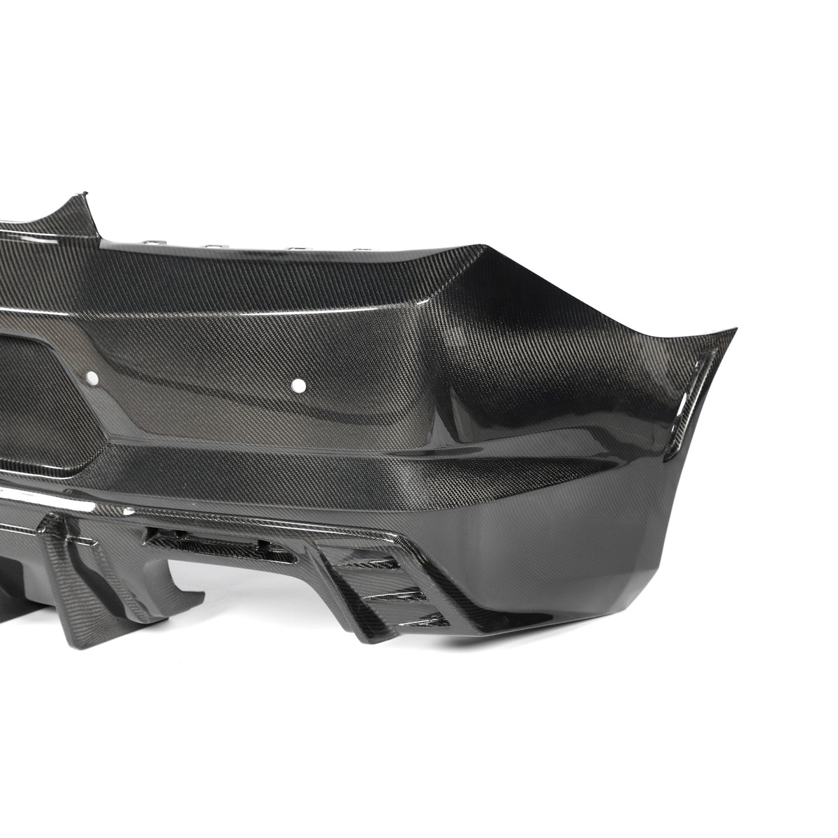 2016-2018 Camaro RS/SS/ZL1 Gloss Double Sided Carbon Fiber Rear Bumper w/Rear Diffuser Quad Tips 1pc
