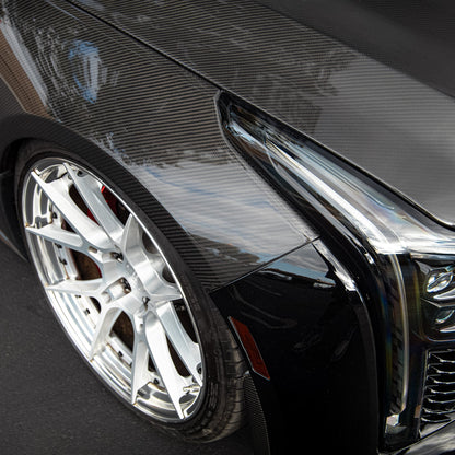 2020-2026 Cadillac CT5/V-Blackwing Type-OE 4pc Fenders Pre-Preg Double Sided Carbon Fiber