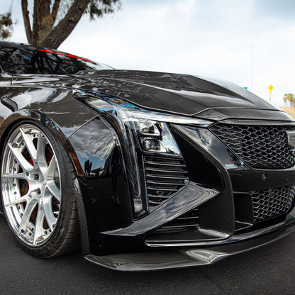 2020-2026 Cadillac CT5/V-Blackwing Type-OE 4pc Fenders Pre-Preg Double Sided Carbon Fiber