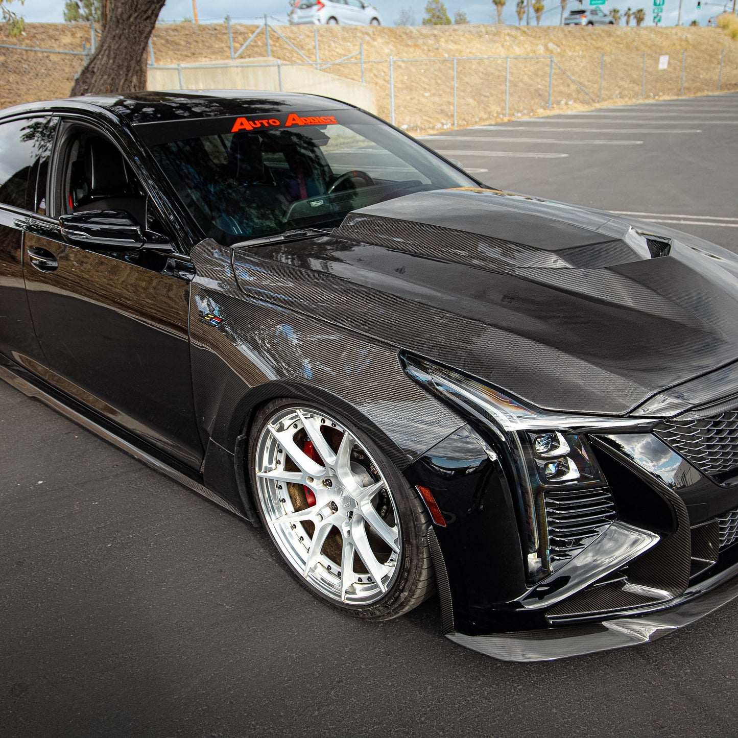 2020-2026 Cadillac CT5/V-Blackwing Type-OE 4pc Fenders Pre-Preg Double Sided Carbon Fiber