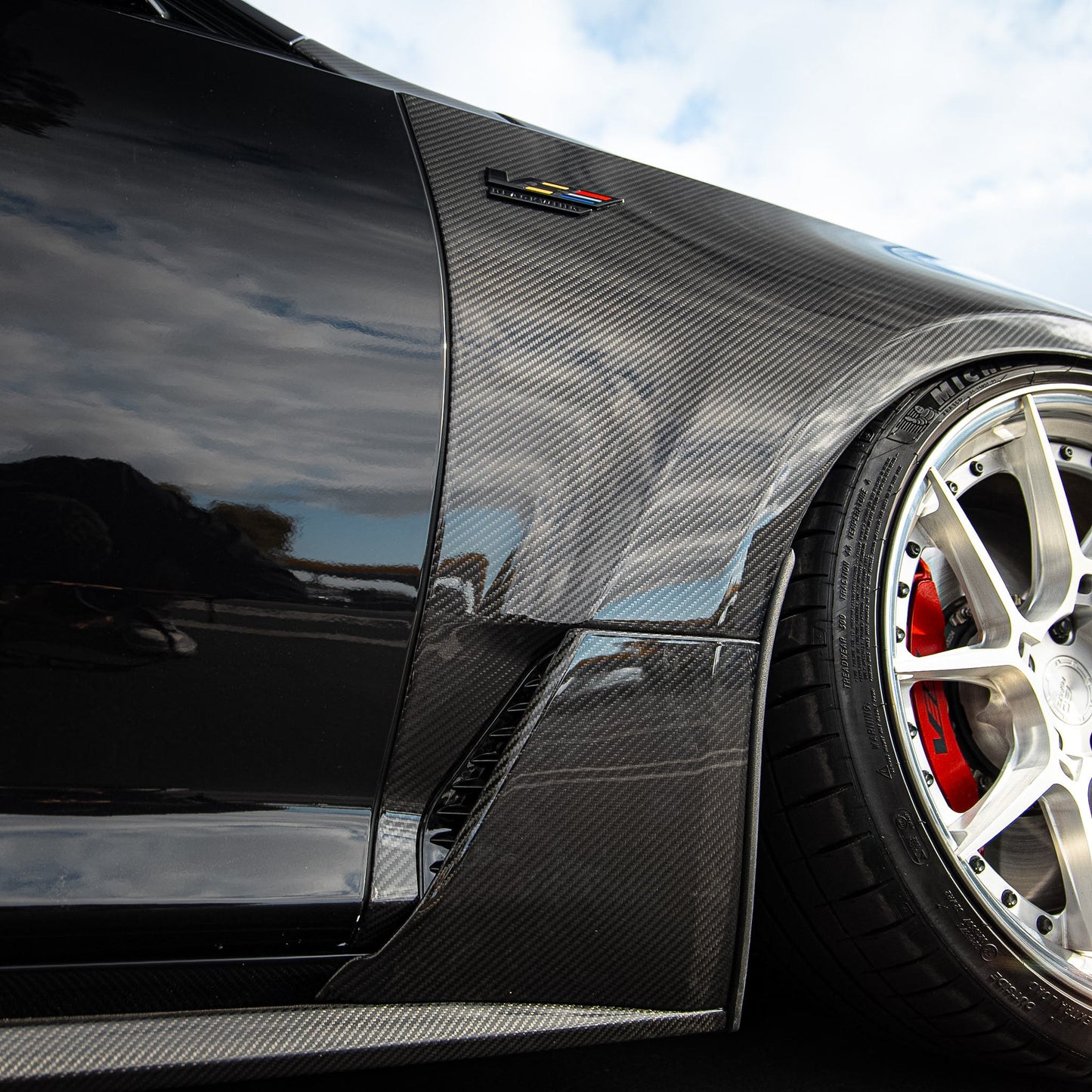 2020-2026 Cadillac CT5/V-Blackwing Type-OE 4pc Fenders Pre-Preg Double Sided Carbon Fiber
