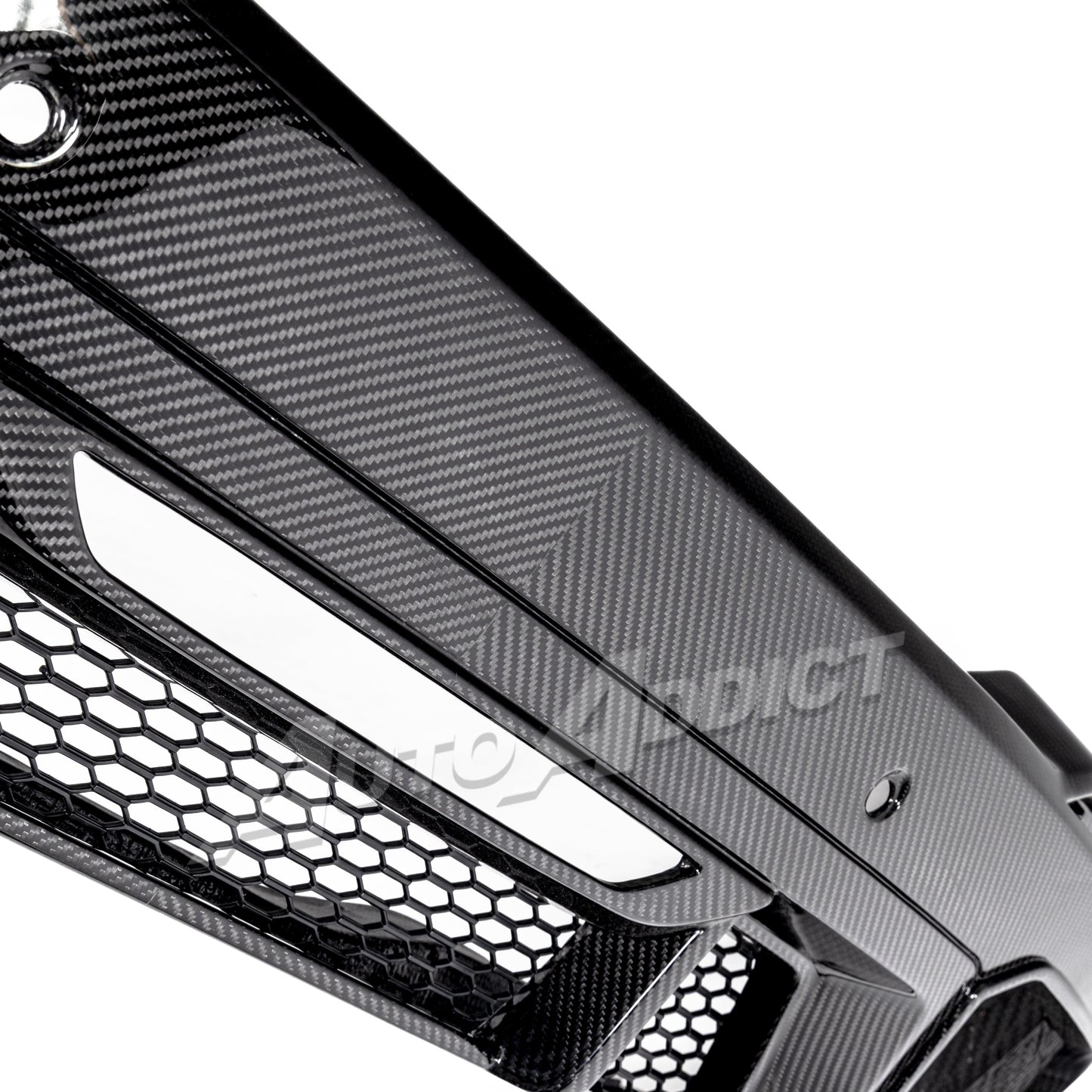 2024–2026 Mustang S650 Heritage SC™ V-Shaped Dry Gloss Carbon Fiber Rear Diffuser Rectangular-Exit Quad Tips