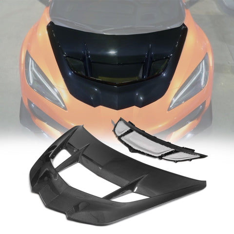 2025-2027 C8 ZR1/ZR1X ZTK Type-OEM Hood Functional Dry Carbon Fiber Double Sided