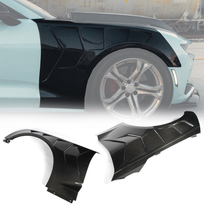 2016-2025 Camaro LT/RS/SS Type-LM Gloss Carbon Fiber Fenders Functional Vents Pair