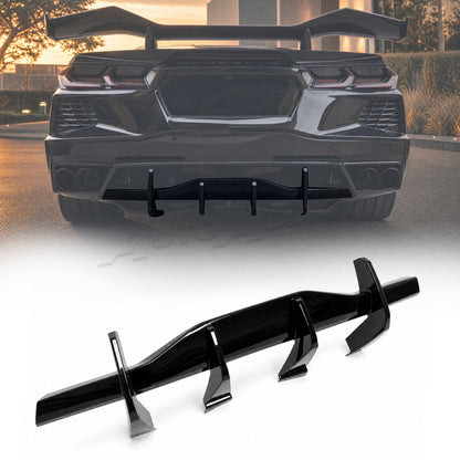 2020-2027 C8 Rear Diffuser Module Shark Fins for Grand Spot/E-Ray/Stingray