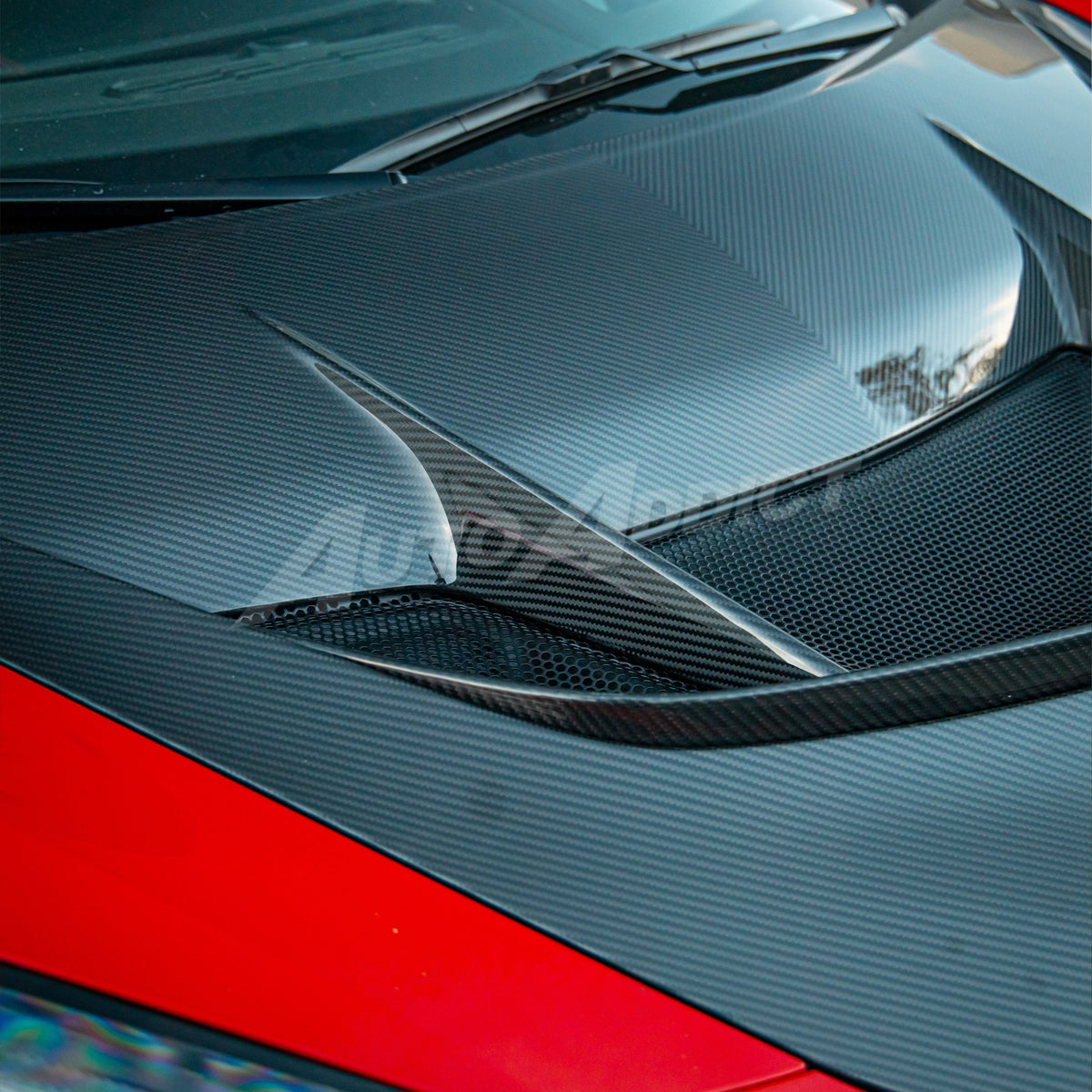 2020-2026 C8 Z06/ Grand Sport/E-Ray/ Stingray Type-ZR1X ZTK Hood Functional Dry Carbon Fiber Double Sided 6PCS Kit