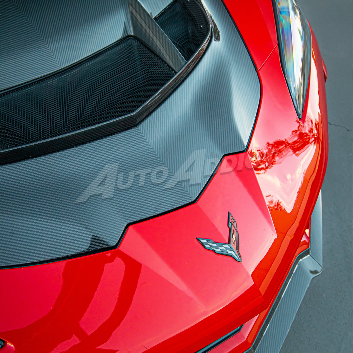 2020-2026 C8 Z06/ Grand Sport/E-Ray/ Stingray Type-ZR1X ZTK Hood Functional Dry Carbon Fiber Double Sided 6PCS Kit