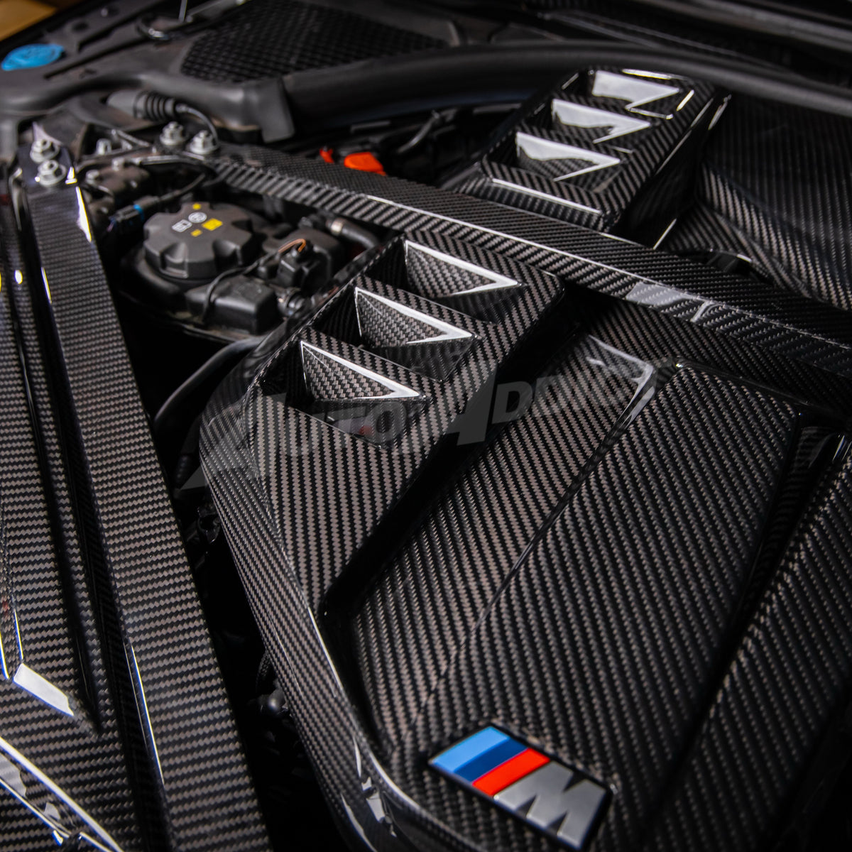2021-2026 BMW G80 M3 G82 G83 Dry Gloss Double Sided Carbon Fiber Engine Cover Replacement
