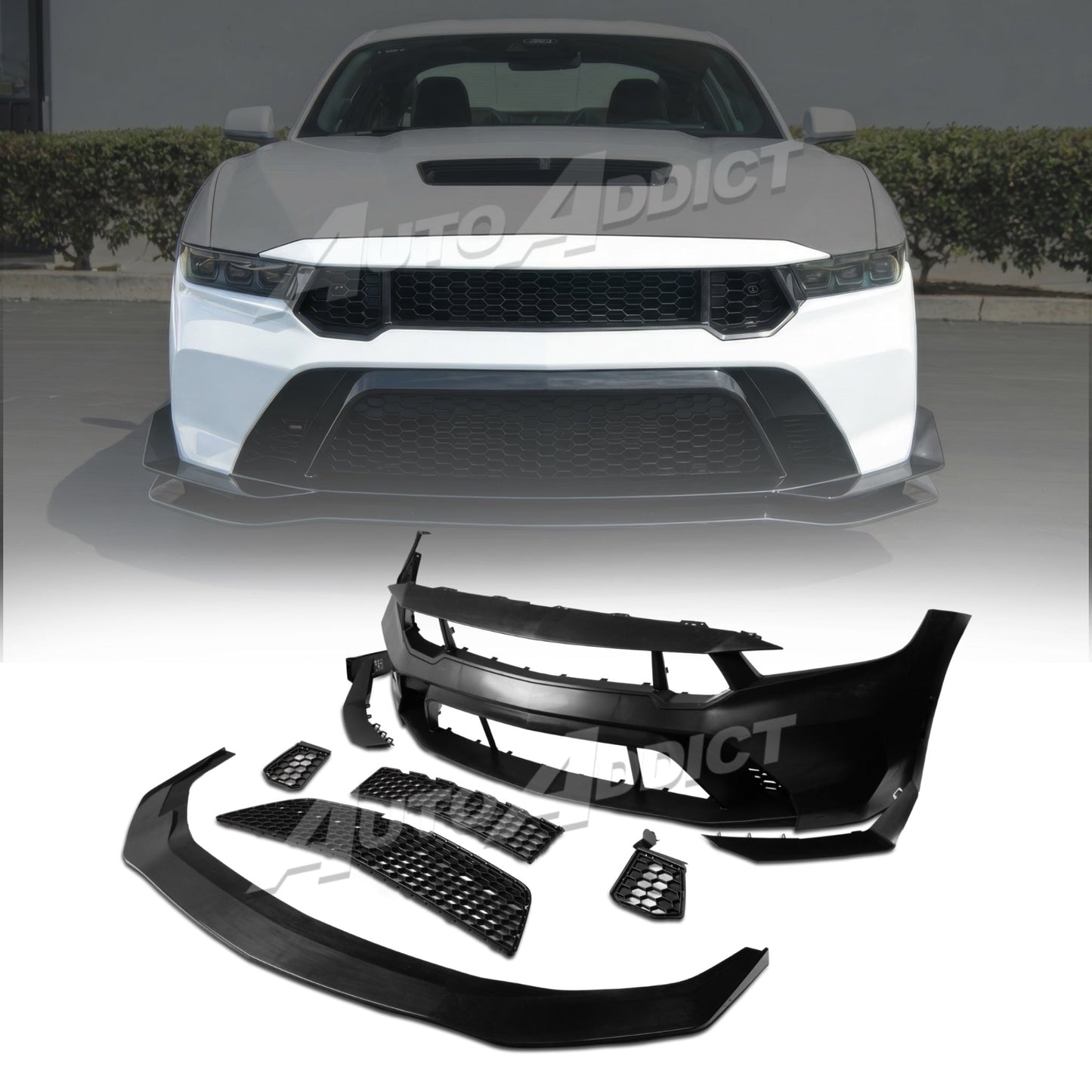 2024-2026 Mustang S650 Type-GTD Conversion Bumper Full Kit For Dark Horse/GT/EcoBoost
