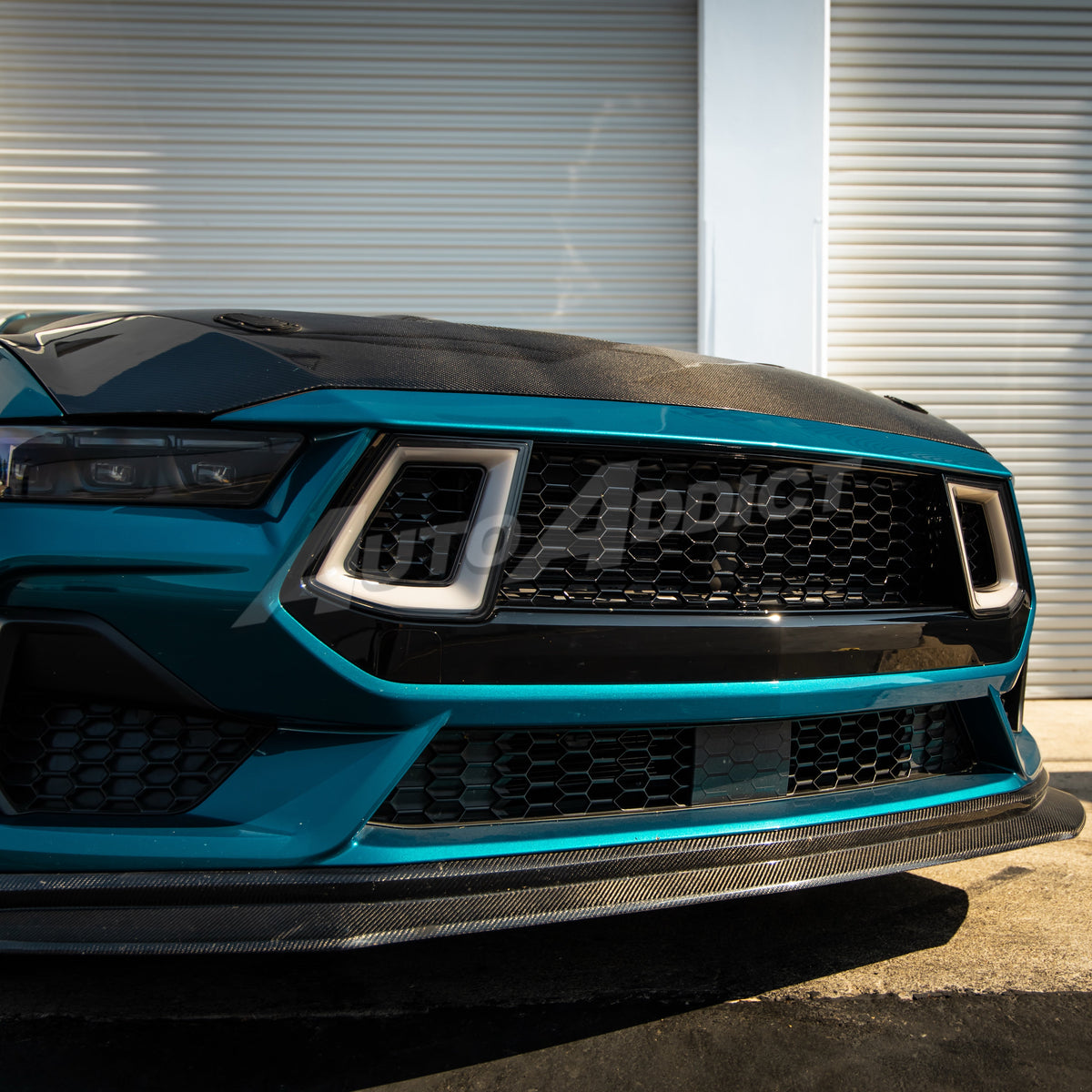 2024-2026 Mustang S650 Front Upper Grille Gloss Black Dynamic Animation LED Amber Turn Signal