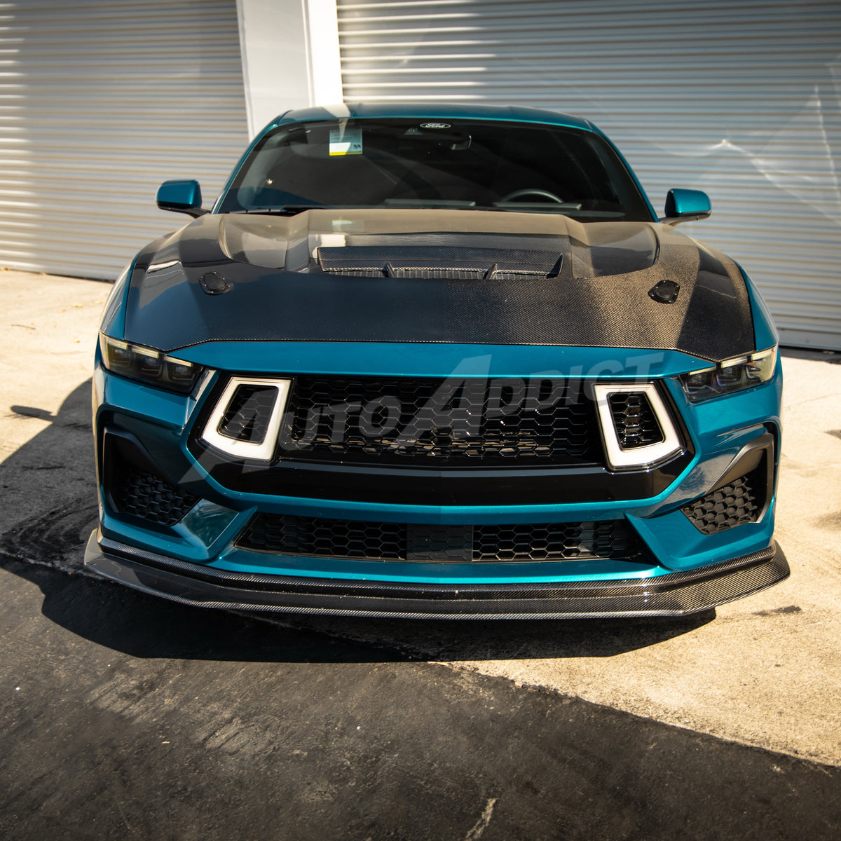 2024-2026 Mustang S650 Front Upper Grille Gloss Black Dynamic Animation LED Amber Turn Signal