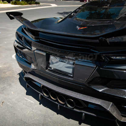 2022-2026 Corvette C8 Carbon Fiber License Plate Backing for ZR1/Z06/E-Ray/Grand Sport Rear Bumper