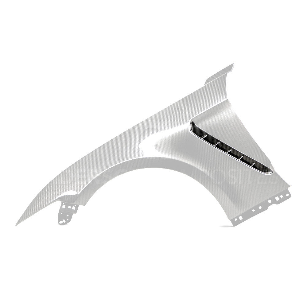 2015 - 2021 Mustang Carbon Fiber GT350 Style Front Fender Vent Inserts (Pair)