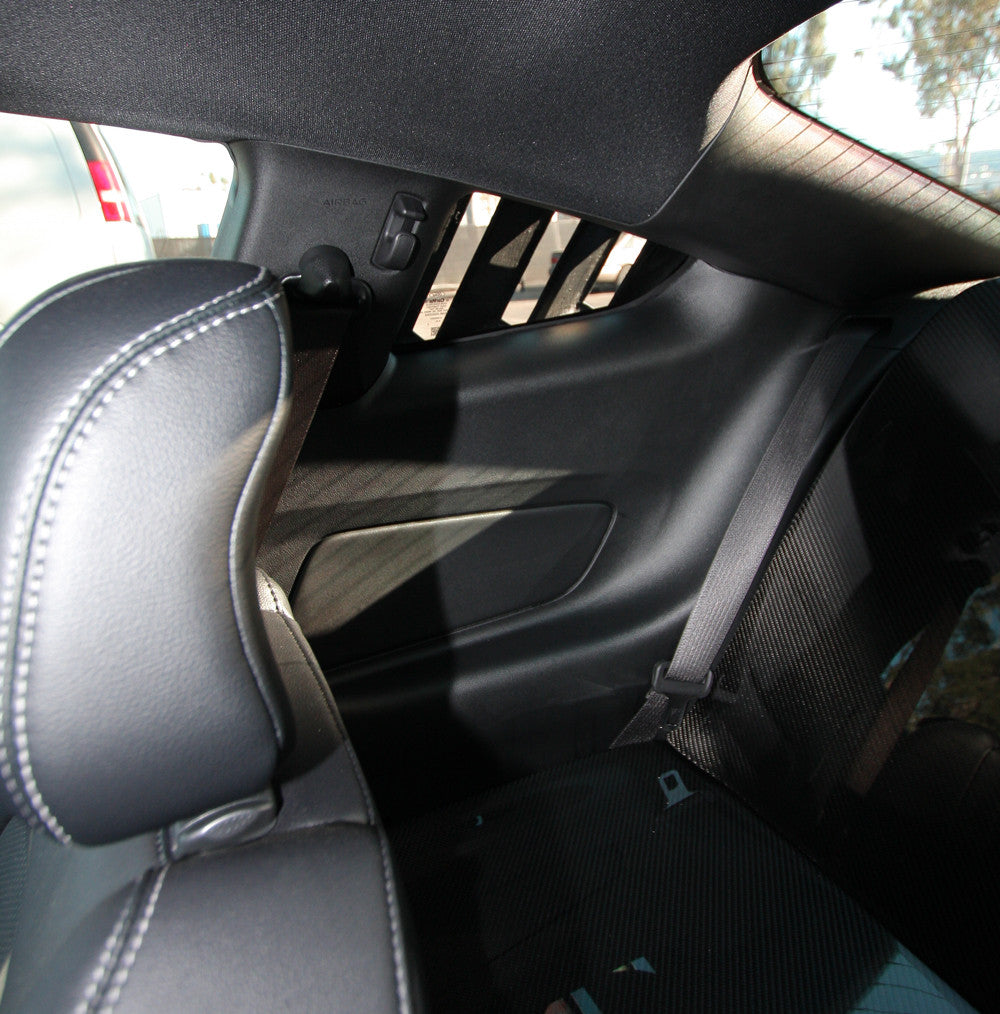 2015 - 2020 Mustang Carbon Fiber Type-Vented Side Window Louvers (Pair)