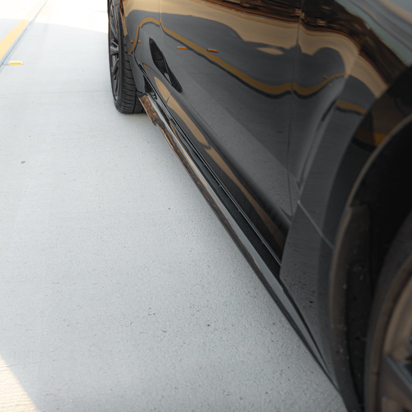 2022-2026 Cadillac CT5-V Blackwing Type-ST Gloss Carbon Fiber Side Rocker Panel Extensions