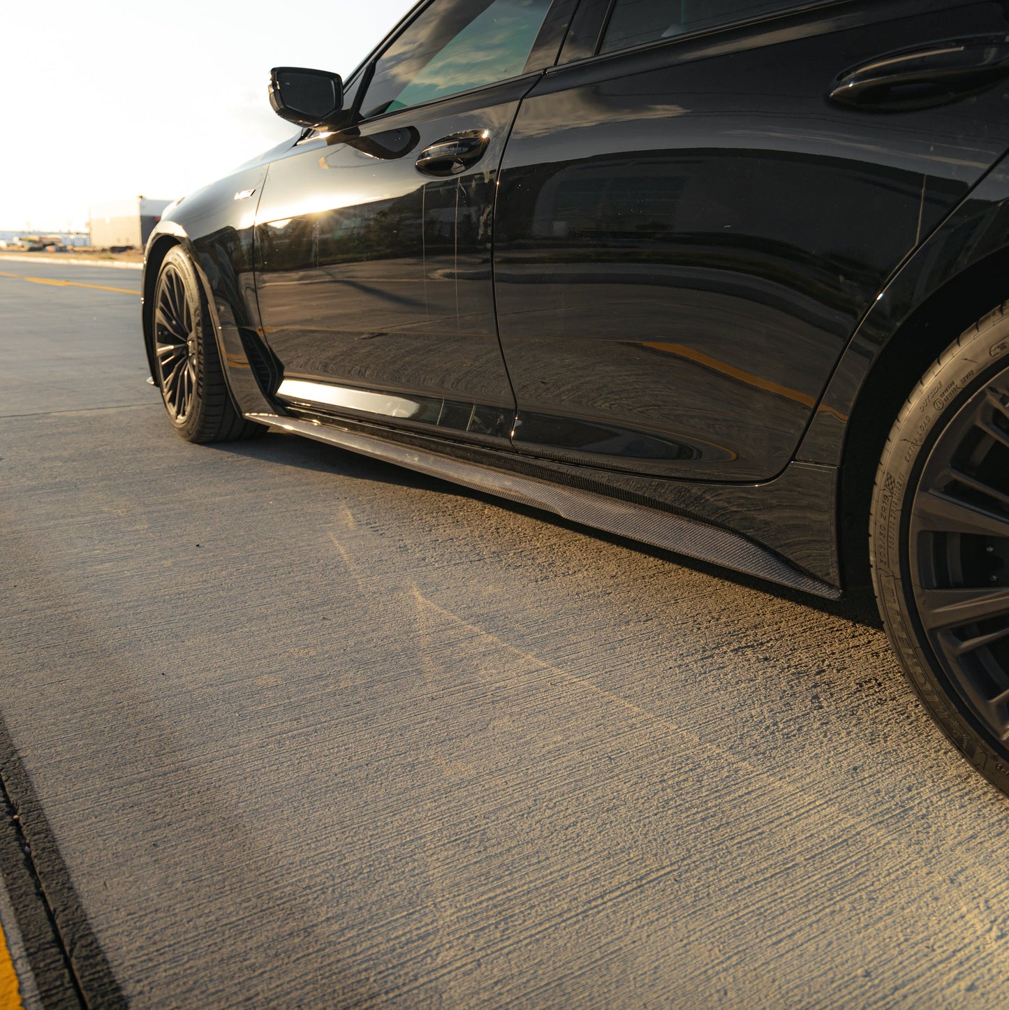 2022-2026 Cadillac CT5-V Blackwing Type-ST Gloss Carbon Fiber Side Rocker Panel Extensions
