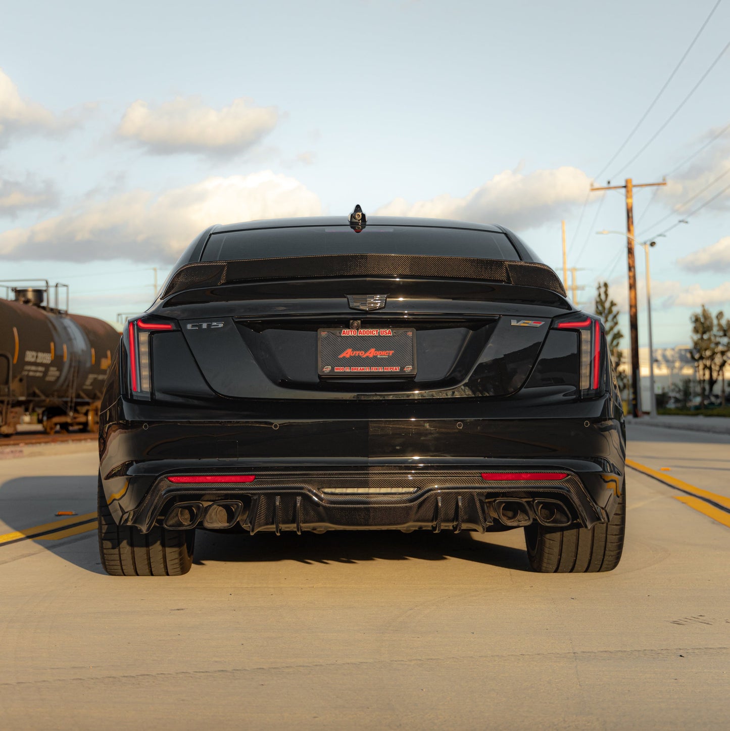 2022-2026 Cadillac CT5-V Blackwing Type-ST Carbon Fiber Rear Diffuser