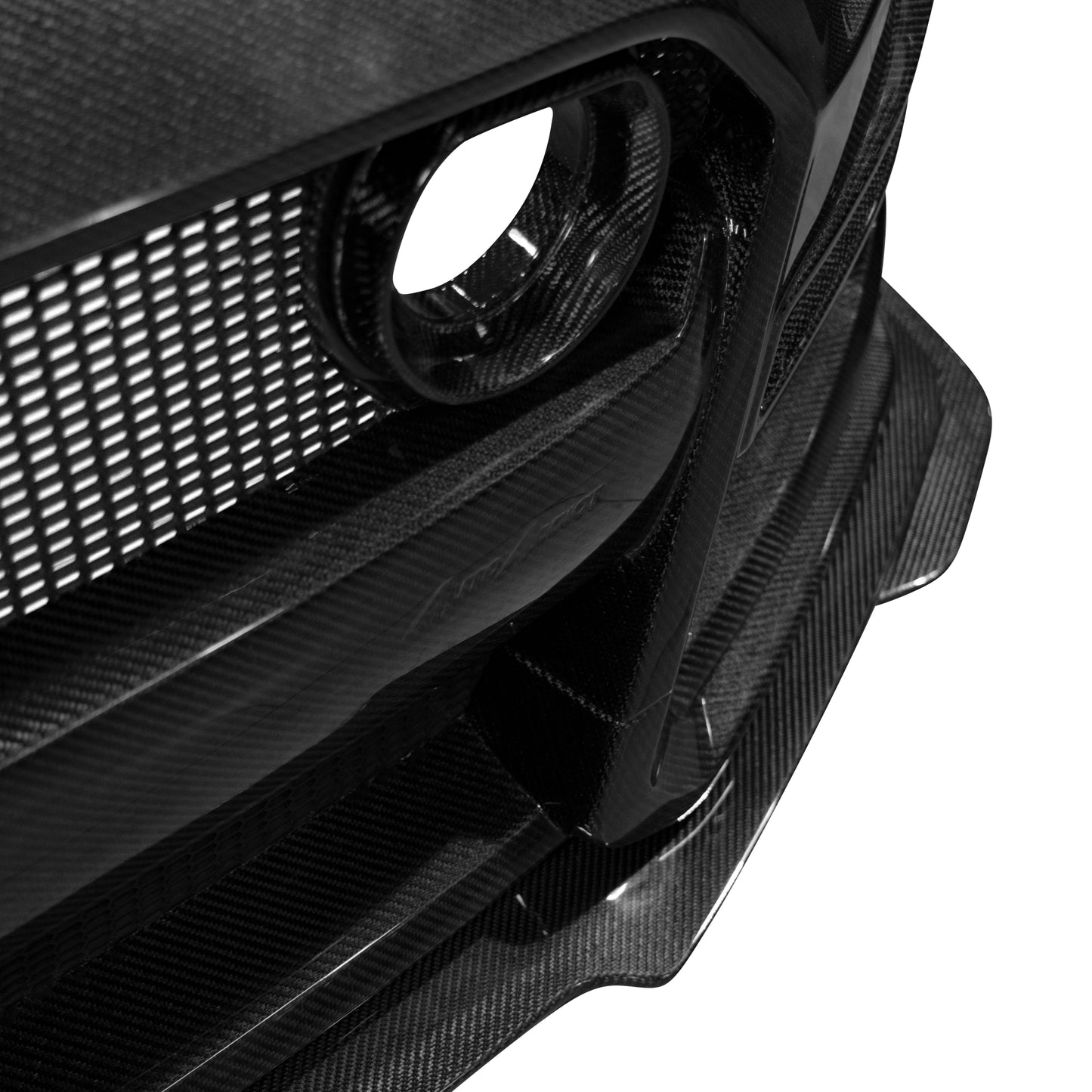 2018-2023 Ford Mustang GT500/Mach1 Combo Double Sided Full Carbon Fiber Track Package Front Bumper Conversion