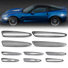 2005-2013 Corvette C6 Clear Lens White Dynamic Animation LED Side Markers Set