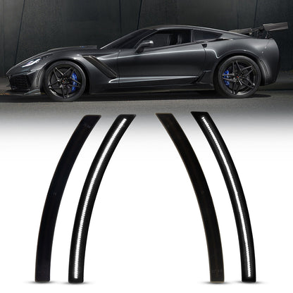 2014–2019 Chevrolet Corvette C7 Smoked White LED Side Markers Set