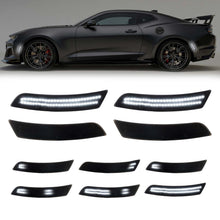 2016-2025 Camaro Smoke Lens White Dynamic Animation LED Side Markers Set