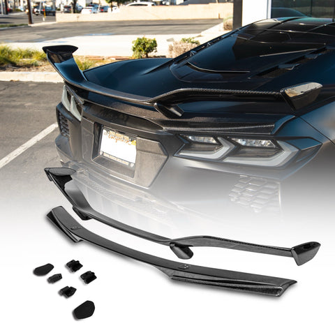 2020-2026 Corvette C8 Type-Z07 Style Rear Spoiler Carbon Fiber 2pc For Stingray