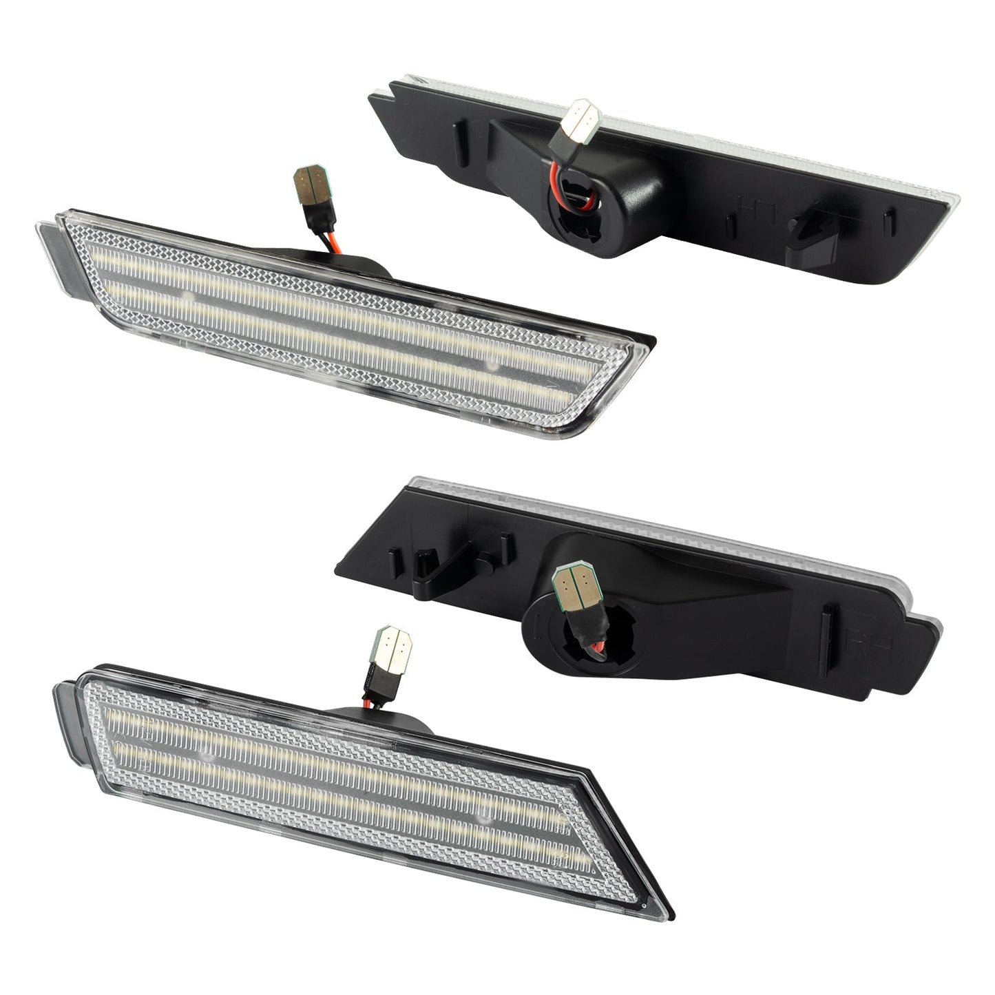 2010-2015 Camaro Clear Lens White Dynamic Animation LED Side Markers Set